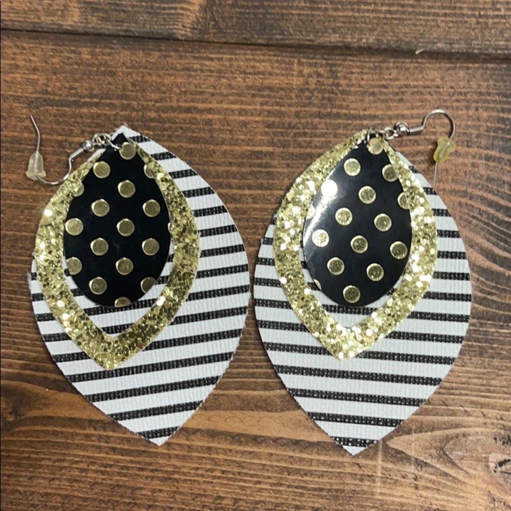 Faux leather earrings